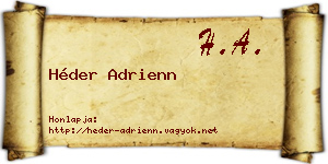 Héder Adrienn névjegykártya